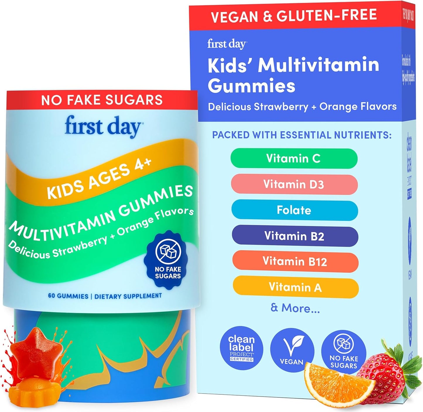 First Day Kids Multivitamin Gummies Age 4+ 60 Count (Pack of 1)